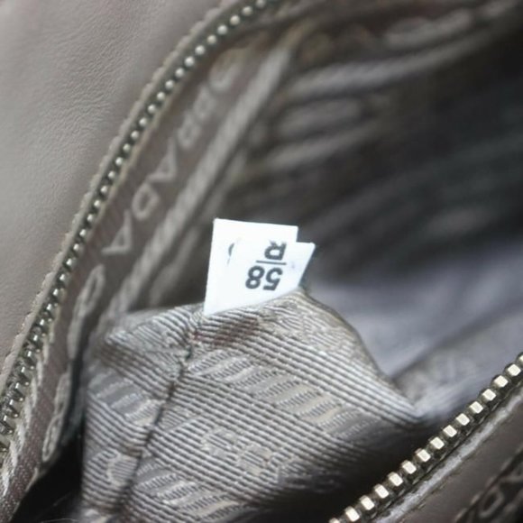 Prada Vitello Daino Top Handle Two Way Grey Leather Chrome Satchel - Picture 8 of 9